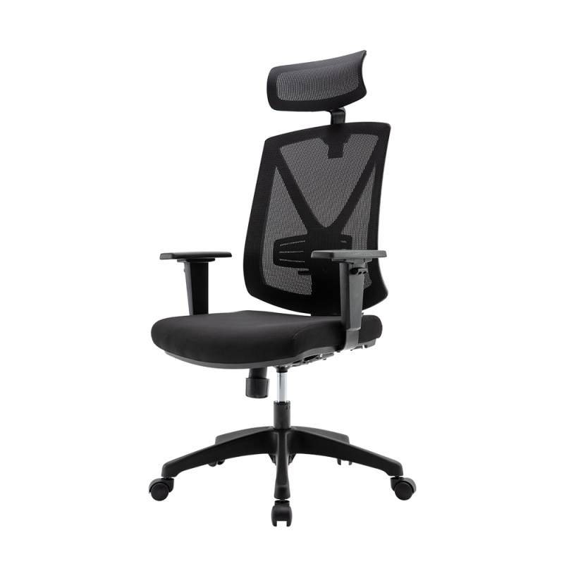 电脑椅 办公椅子家用 透气网布人体工学转椅 黑色可后仰职员椅子