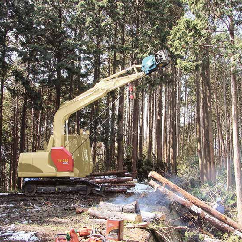 千米索道拉木机集材机循环式汽油林业运输移动式木材工程运输