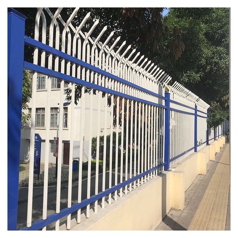 贺州锌钢护栏 双向弯头锌钢护栏 喷塑小区围墙围栏定制