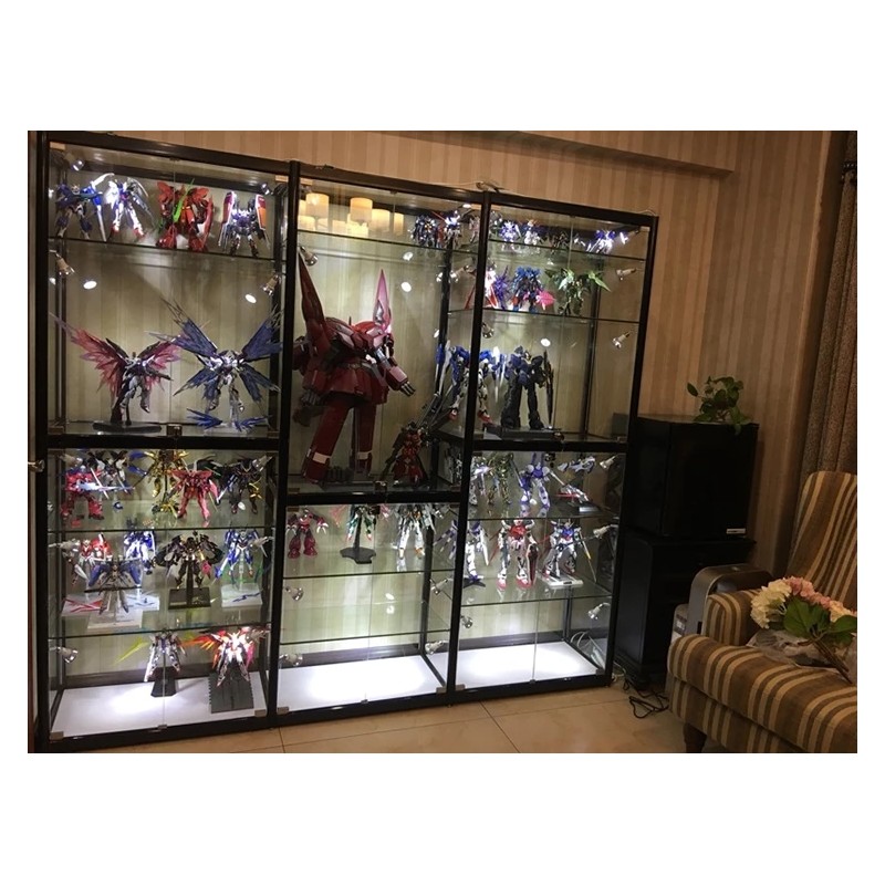 广西透明乐高展示柜 玻璃柜子 家用展柜定制