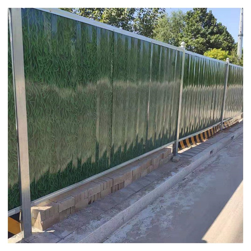 柳州PVC施工围挡板 工程临时围墙工地道路泡沫夹心彩钢板围挡