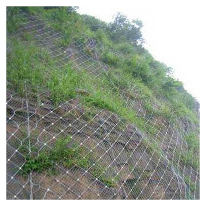 贺州边坡主动防护网主动柔性防护网 环形拦截山体落石 生态护坡网
