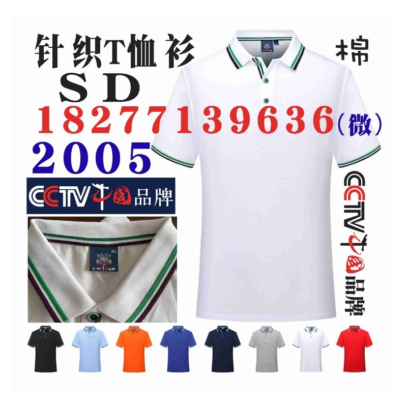 SD2005纯棉中国品牌广告文化衫T恤POLO衫CCTV