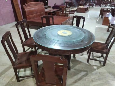 工厂直销实木餐桌 新中式实木餐桌 实木桌椅定制