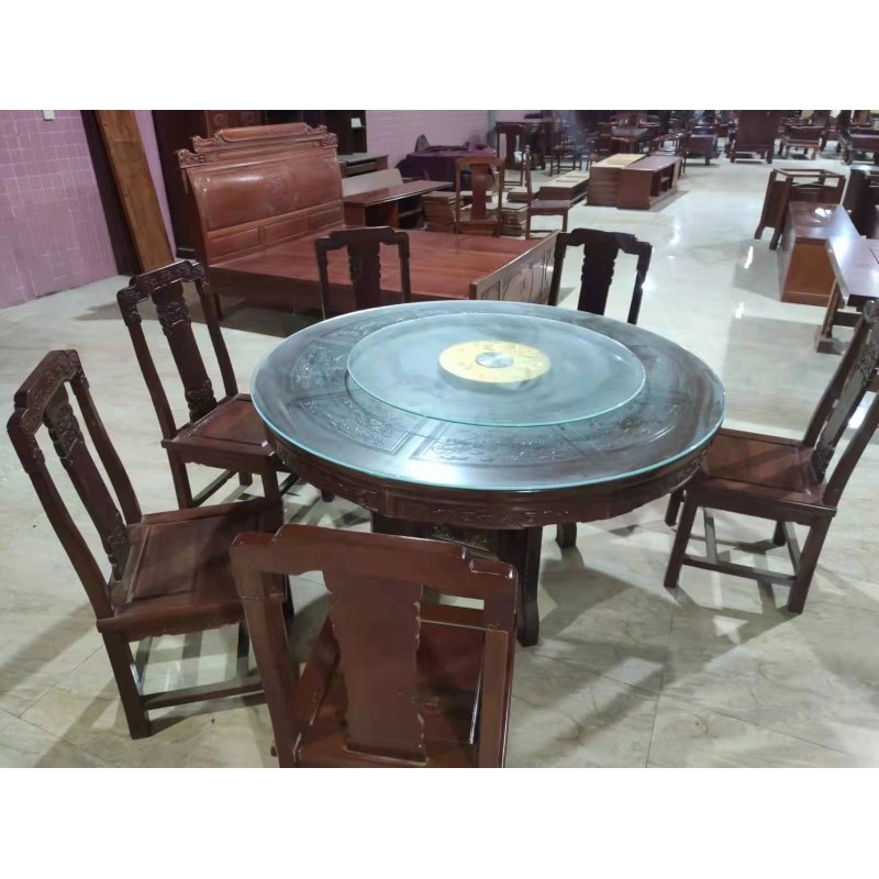 工厂直销实木餐桌 新中式实木餐桌 实木桌椅定制