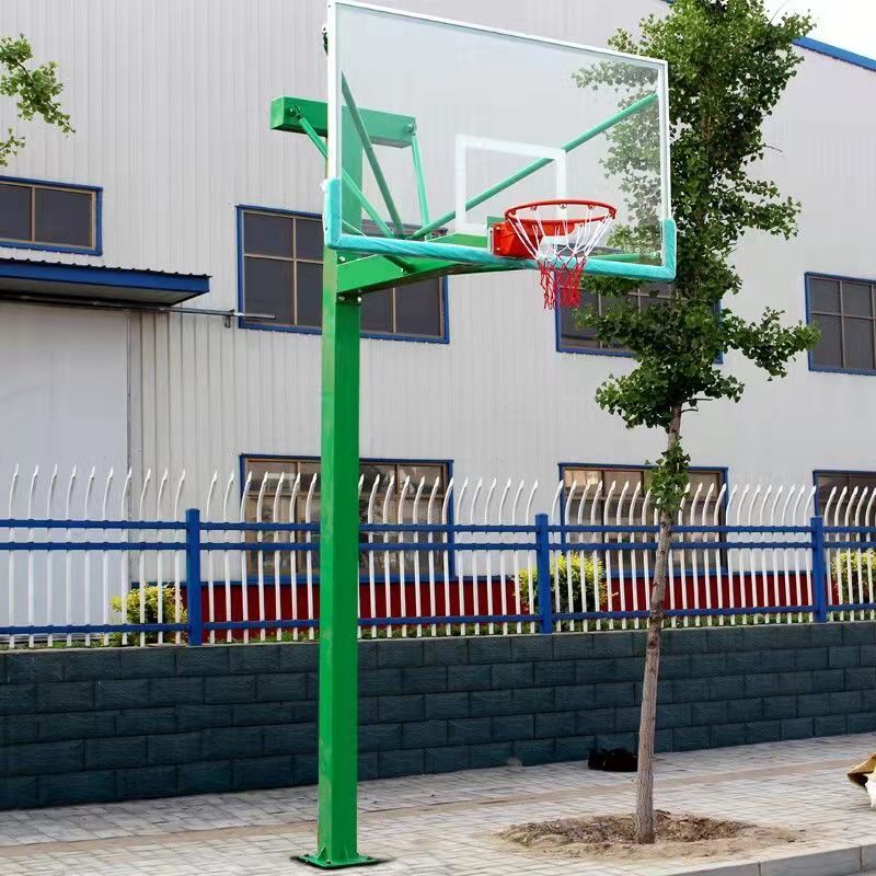 柳州市独臂式篮球架  成人室外标准篮球架  标准地埋篮球架