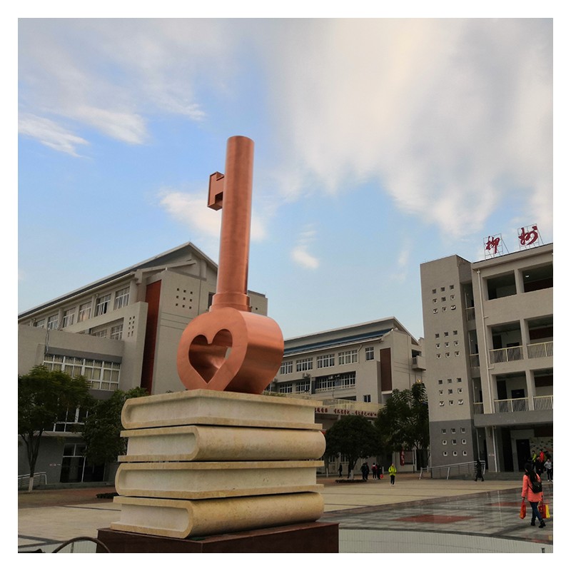 柳州雕塑 校园不锈钢钥匙雕塑摆件 景观摆件 雕塑生产