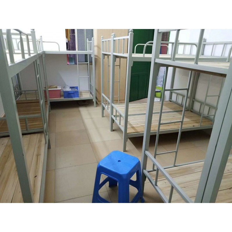 广西南宁铁架床学生员工宿舍高低床双层成人工地宿舍床