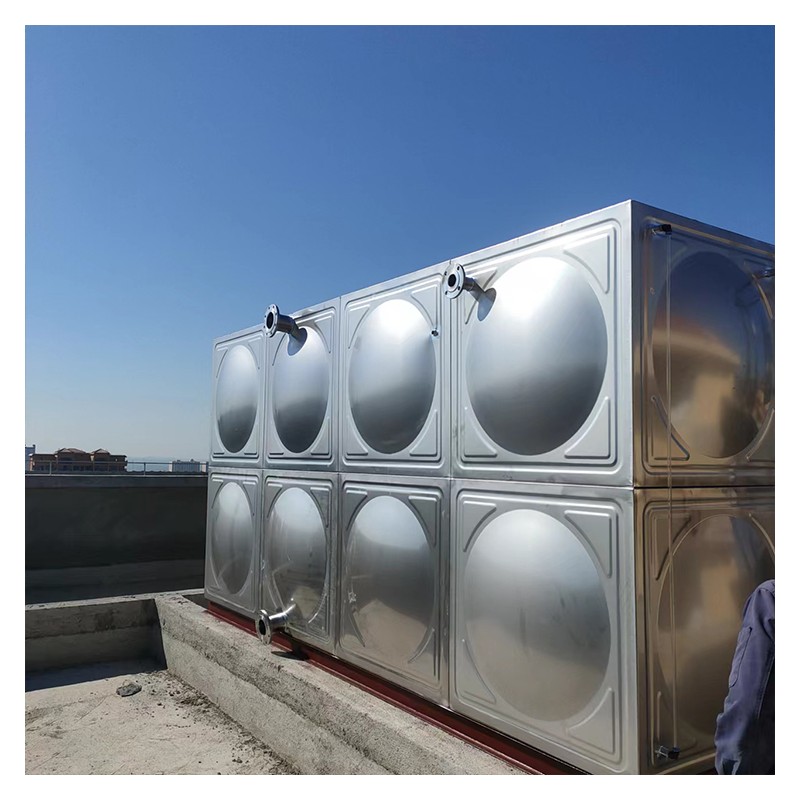 柳州不锈钢水箱定制 组合不锈钢水箱 不锈钢圆形水箱 健卫水箱