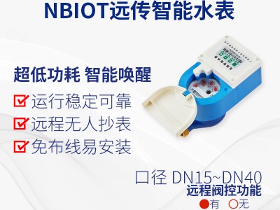 带开关阀门远传阀控NB水表4分DN15物联网干式远程nb-iot智能水表