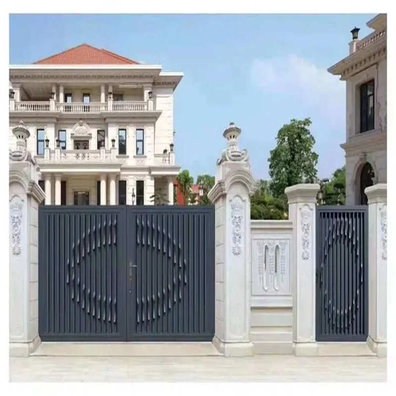 欧式庭院大门 别墅庭院门 不锈钢铝艺大门安全防护