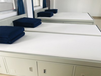 钢制学校用双层型材床 员工宿舍上下床 承重性强 可定制